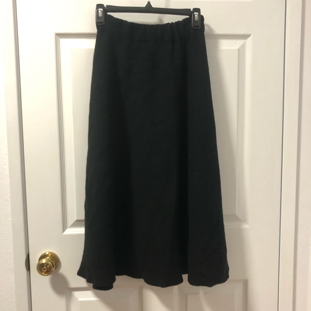 🌟SuperWarm Black Knit Midi skirt